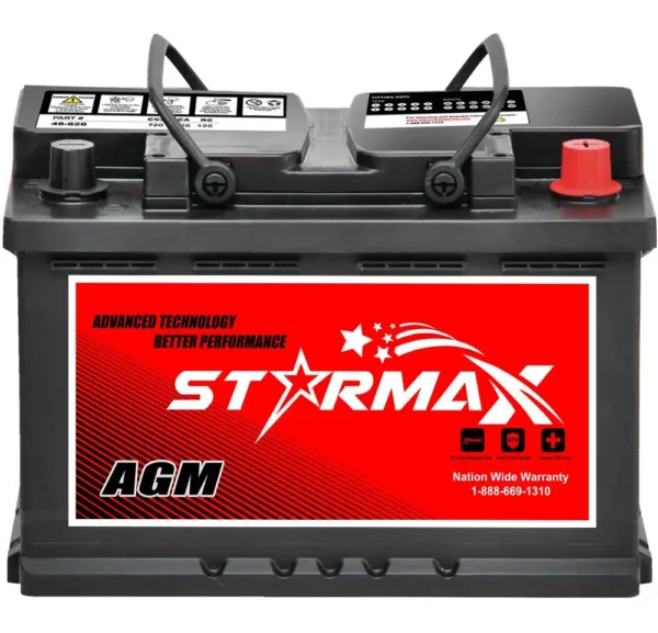PS 48-950AGM  Group 48 AGM 950CA, 760CCA, 150RC Automotive Starting Battery - 12Volts