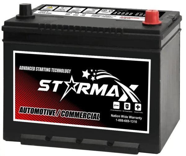 PS 58R-675  Group 58R 700CA, 560CCA, 100RC Automotive Starting Battery, 12 Volt - Top Terminal