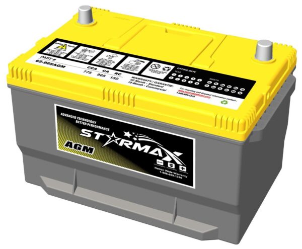 PS 65-1000AGM  Group 65 AGM 965CA, 775CCA, 150RC Automotive Starting Battery - 12Volts - Image 2