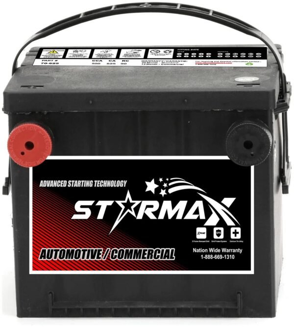 Group Size Group Size 70 Battery, 500CCA  Series, 70-625, Group Size 70 - 500CCA  Automotive Starting Battery 12 Volt -  Side Terminal