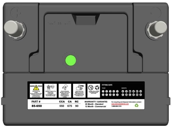 PS 86-650  Group 86 675CA, 550CCA, 90RC Automotive Starting Battery, 12 Volt - Top Terminal - Image 2