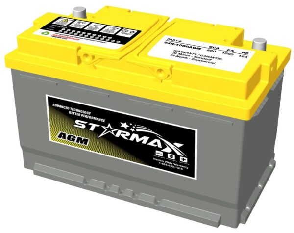 PS 94R-1000AGM  Group 94R AGM 1000CA, 800CCA, 160RC Automotive Starting Battery - 12Volts - Image 3