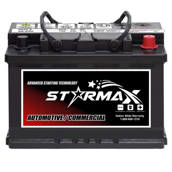 PS 48-850  Group 48 950CA, 760CCA, 150RC Automotive Starting Battery, 12 Volt - Top Terminal