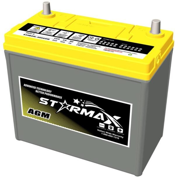 PS PRIUS  - PRIUS AGM (S34B20L) 400CA, 325CCA, 70RC Automotive Starting Battery - 12Volts - Image 2