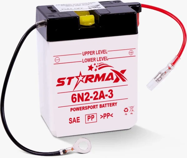 6N2-2A-3 Coventional Flooded Powersport Battery - 6 Volt