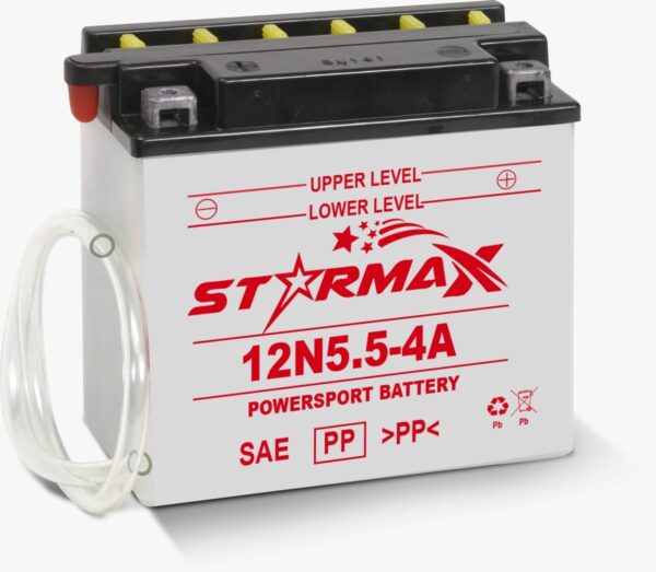 12N5.5-4A Coventional Flooded Powersport Battery - 12 Volt