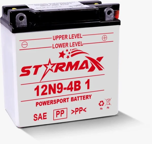 12N9-4B-1 Coventional Flooded Powersport Battery - 12 Volt