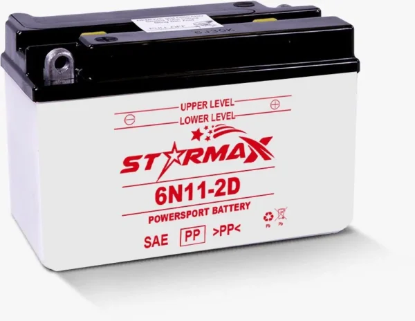 6N11-2D Coventional Flooded Powersport Battery - 6 Volt