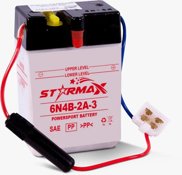 6N2A-2C-3 Coventional Flooded Powersport Battery - 6 Volt