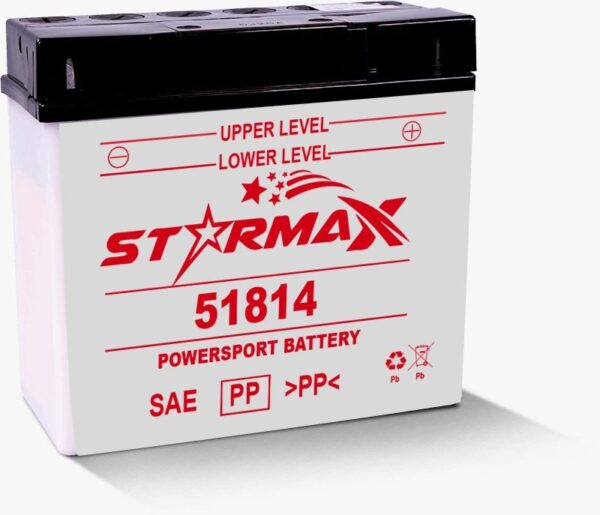 51814 Conventional Flooded Powersport Battery - 12 Volt