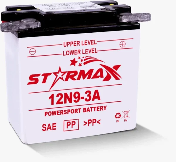 12N9-3A Coventional Flooded Powersport Battery - 12 Volt