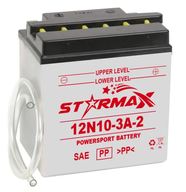 12N10-3A-2 Coventional Flooded Powersport Battery - 12 Volt
