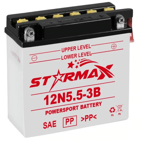 12N5.5-3B Coventional Flooded Powersport Battery - 12 Volt