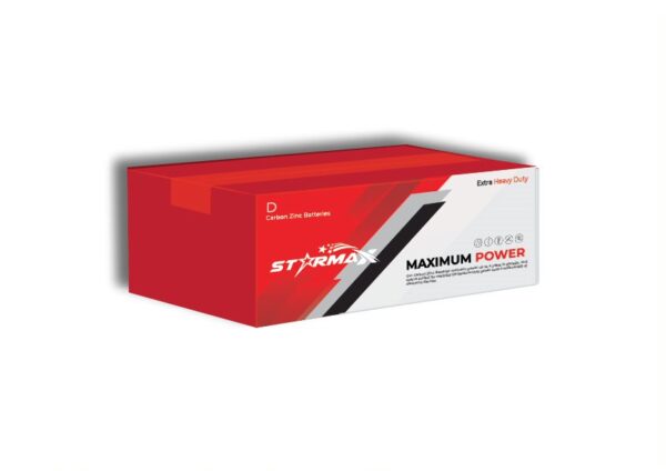 Starmax Extra Heavy Duty, D Size Carbon Zinc Battery (144-Pack)