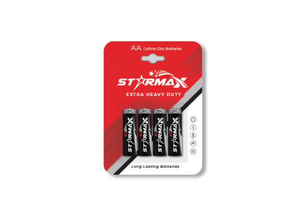 Starmax Extra Heavy Duty AA Size Carbon Zinc Battery (4-Pack)