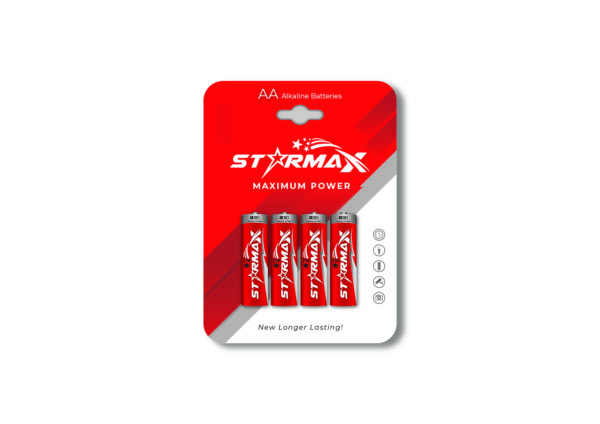 Starmax AA 4 Pack 1.5 V Alkaline Battery
