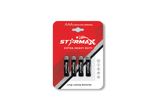 Starmax Extra Heavy Duty AAA Size Carbon Zinc Battery (4-Pack)