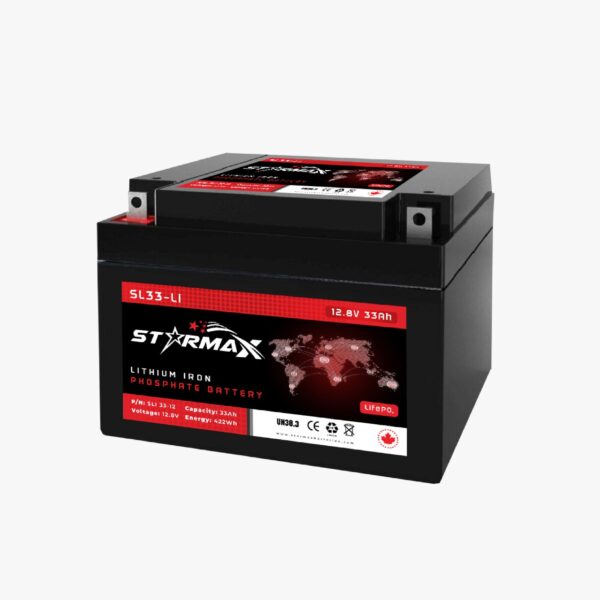 Starmax SL33-LI 12V 33Ah Lithium Iron Phosphate (LiFePO4) Deep Cycle Battery