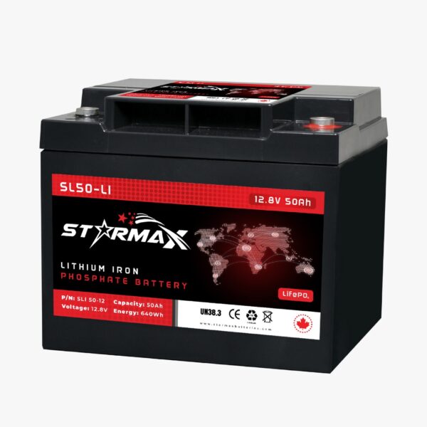 Starmax STL50-LI 12V 50Ah Lithium Iron Phosphate (LiFePO4) Deep Cycle Battery