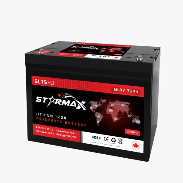 Starmax STL75-LI 12V 75Ah Lithium Iron Phosphate (LiFePO4) Deep Cycle Battery