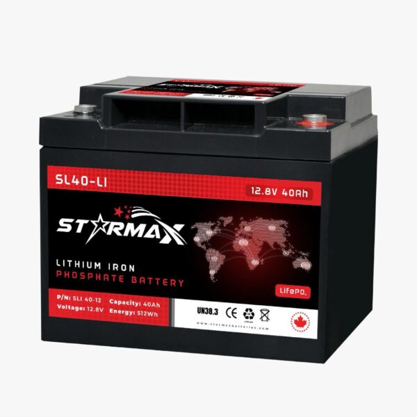 Starmax STL40-LI 12V 40Ah Lithium Iron Phosphate (LiFePO4) Deep Cycle Battery