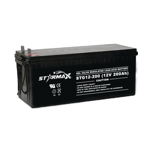 Starmax STG12-200 12V 200Ah M8 Deep Cycle GEL VRLA Battery