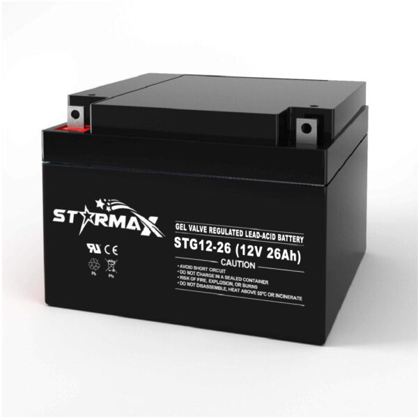 Starmax STG12-26 12V 26Ah Deep Cycle GEL VRLA Battery