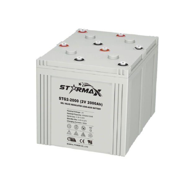 Starmax STG2-2000 2V 2000Ah Deep Cycle GEL VRLA Battery