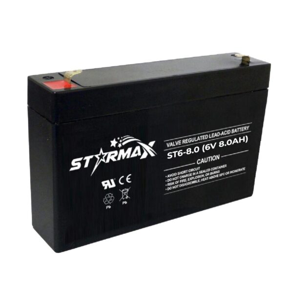 Starmax ST6-8.0 6V 8.0AH Sealed Lead Acid AGM Battery