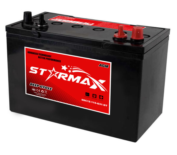 Starmax SDC12-115 Group 31-DT 12V 115Ah-G31-DT Motive Deep Cycle AGM Battery